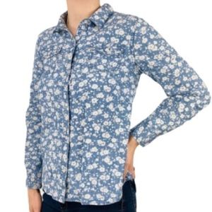 OLD NAVY blue floral button down
